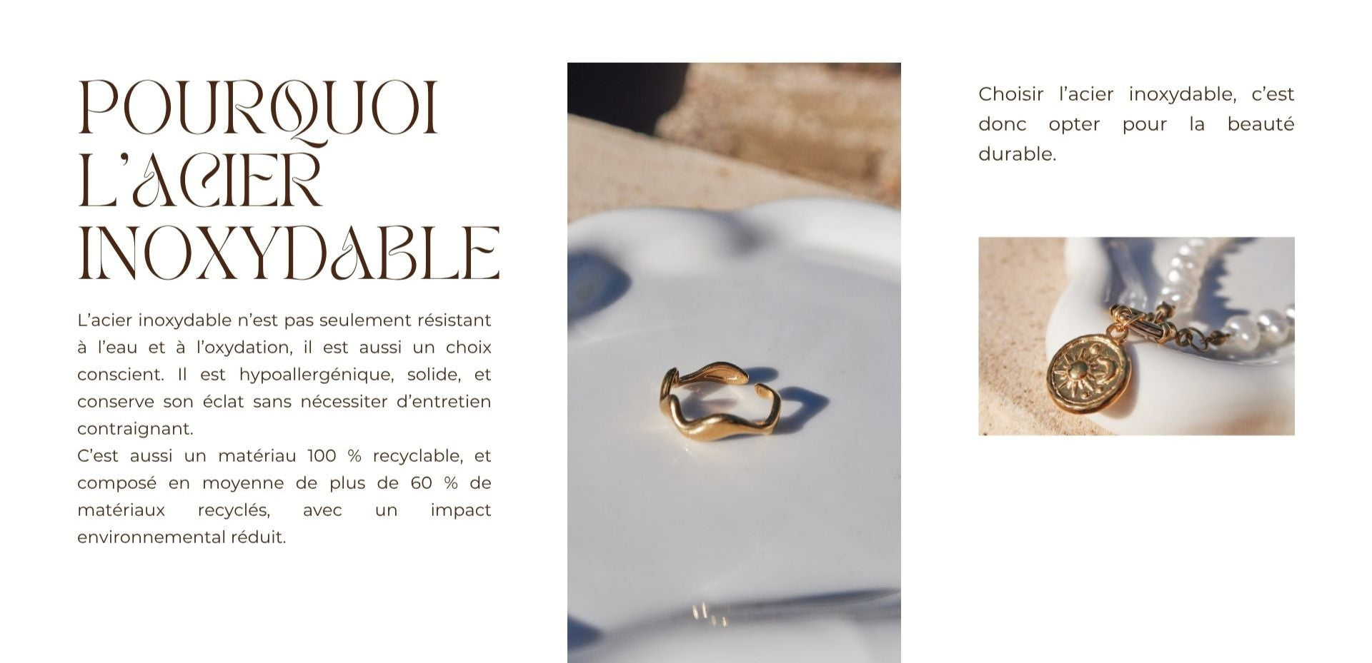 acier inoxydable, ne rouille pas, recyclable