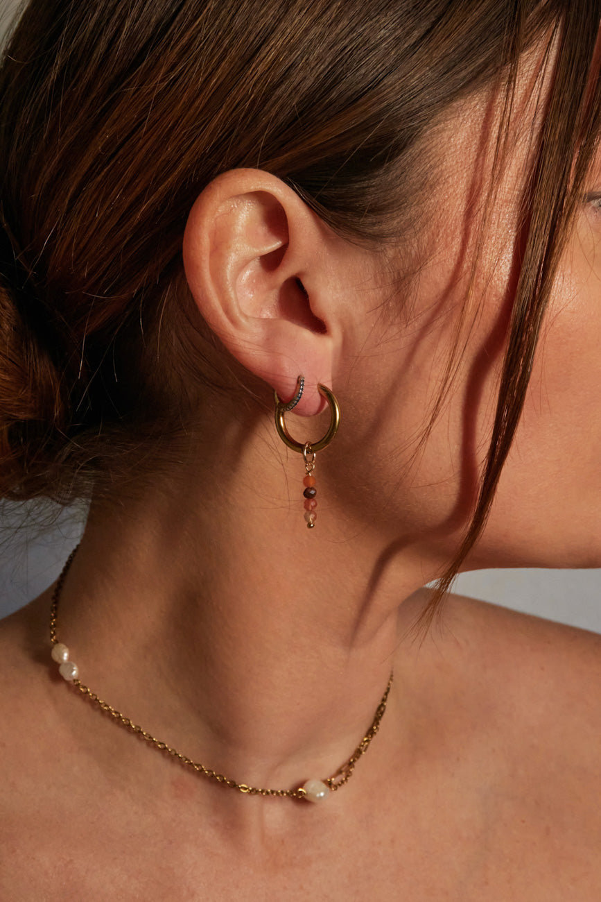 Charm 4 perles onyx - Calista Bijoux