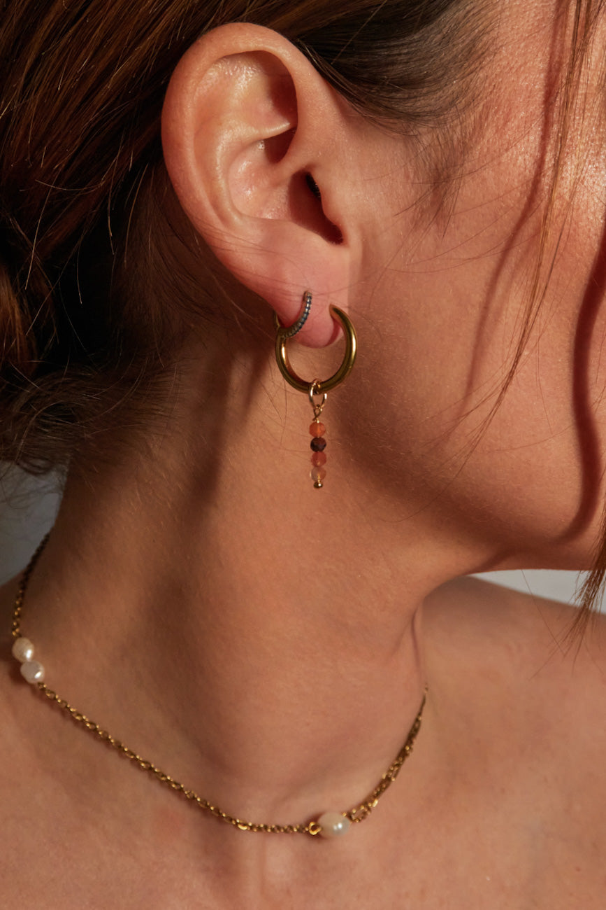 Charm 4 perles onyx - Calista Bijoux