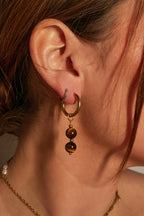 Charm 3 perles œil de tigre