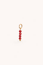 Charm 4 perles rubis