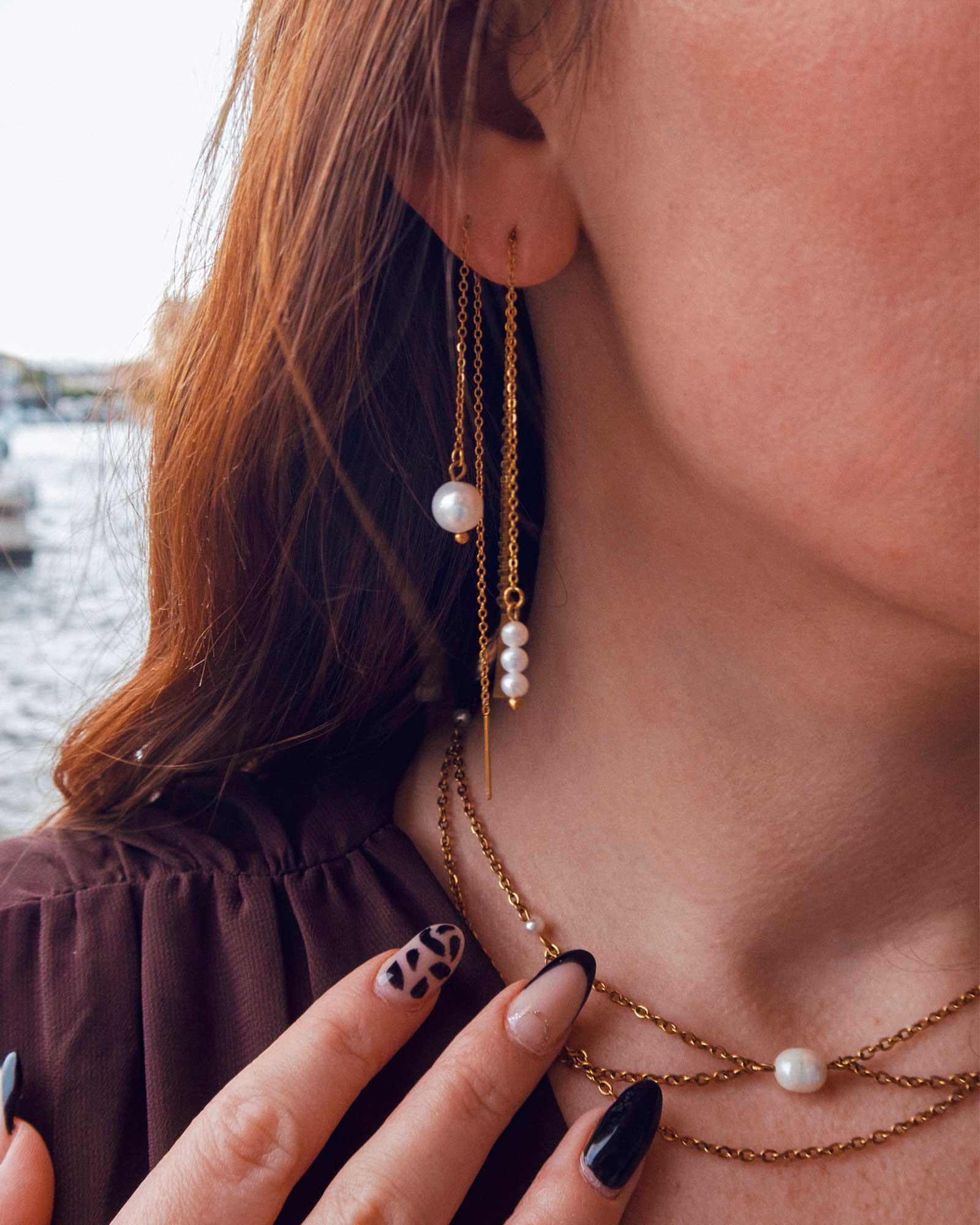 Boucles d'oreilles Ondulation - Calista Bijoux