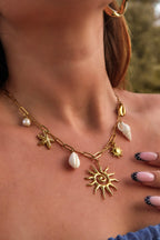 collier charms en acier inoxydable 