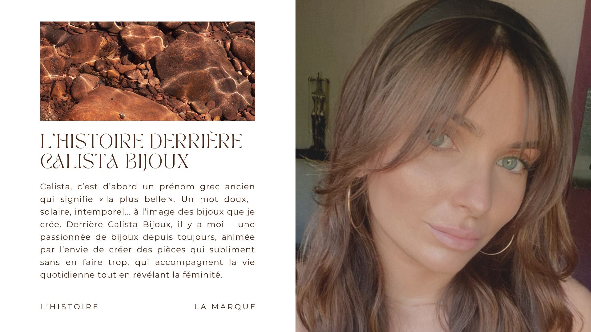 l'histoire de la créatrice Calista bijoux
